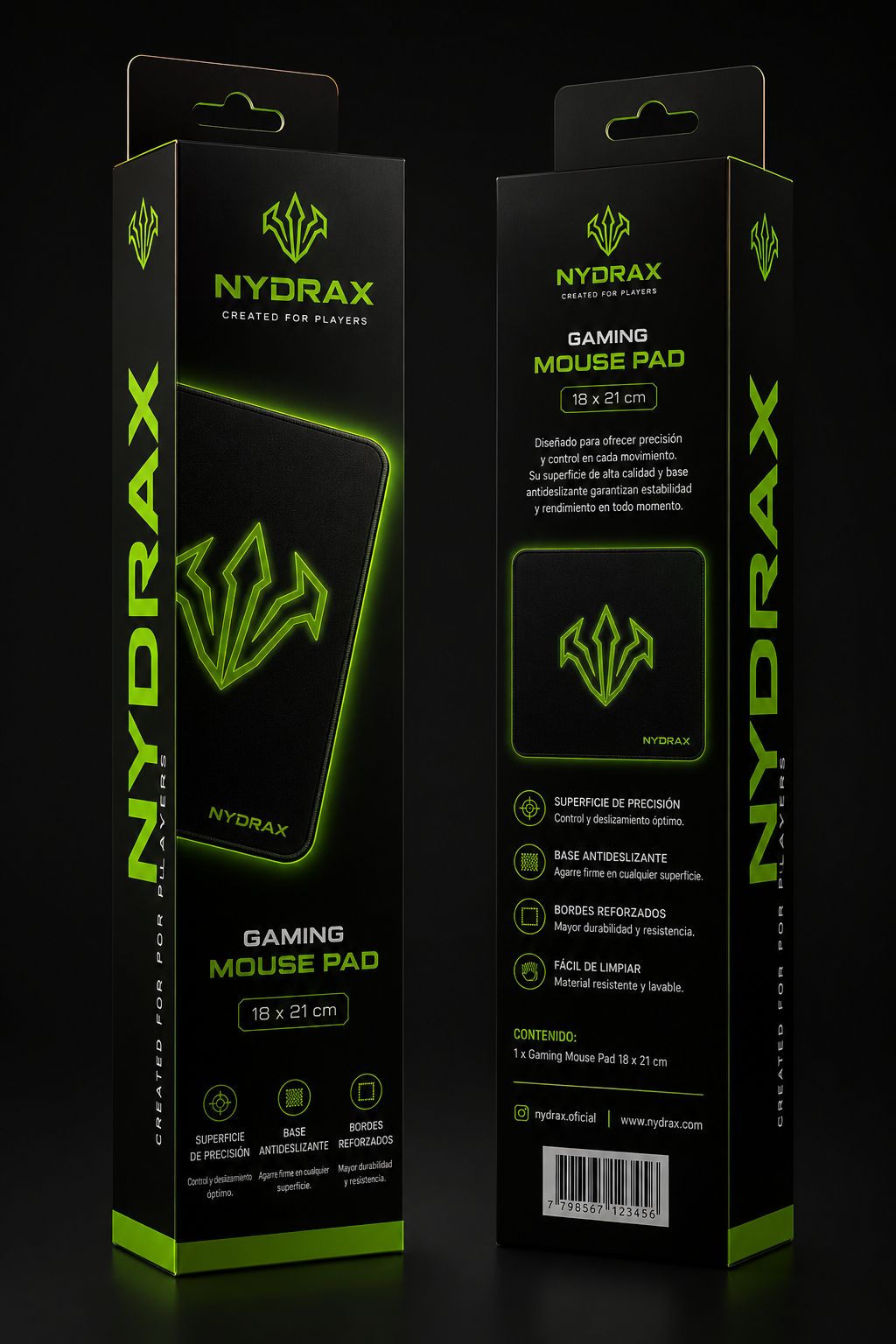 Gaming Mouse Pad Nydrax, 18 por 21 centímetros